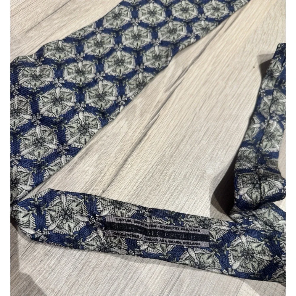The Art of M.C. Escher 100% Silk Blue/Gray Geometric Woven Classic Men's Tie